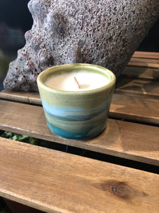 Handmade Ceramic Vessel with Soy Wax Candle