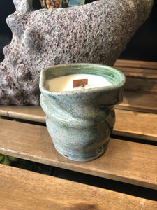 Handmade Ceramic Vessel with Soy Wax Candle