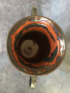 Tall Wheel-Thrown Vase with Applied Handles