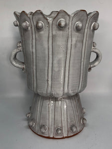 Wheel-Thrown Ceramic Urn with applied handles