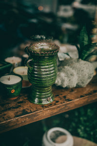 Wheel-Thrown Ceramic Urn with applied handles