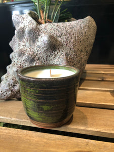 Handmade Ceramic Vessel with Soy Wax Candle